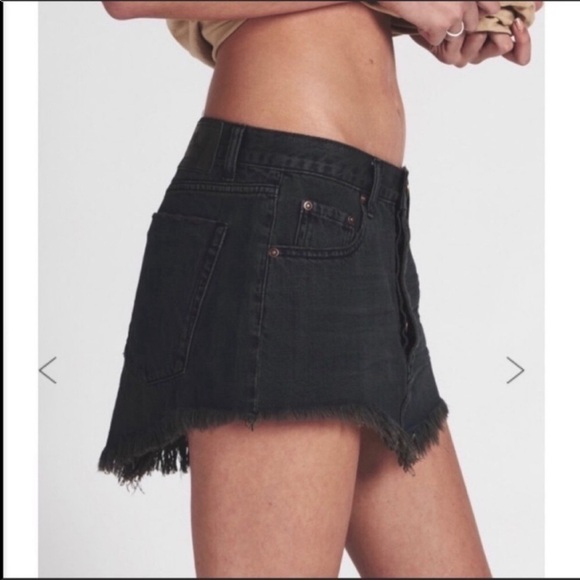 One Teaspoon Junkyard Button Fly Skirt Fox Black - Picture 2 of 10